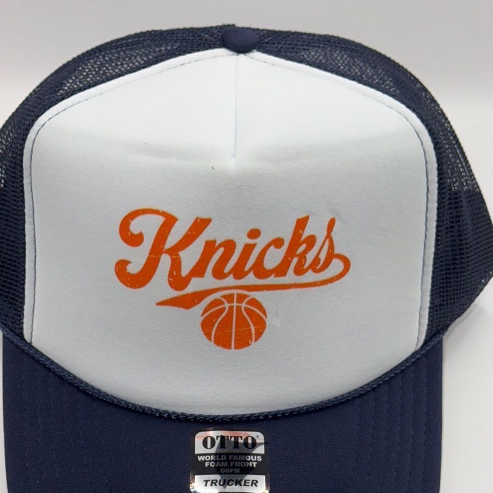 Knicks  Trucker Hat - Navy and White - Picture 6 of 6